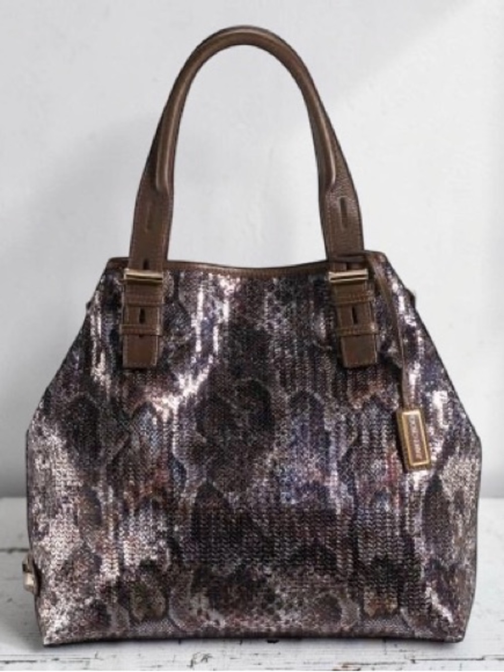 Jimmy Choo Sequined Snake Pattern Tote